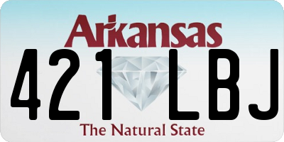 AR license plate 421LBJ