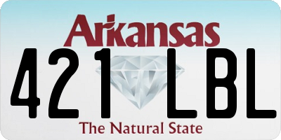 AR license plate 421LBL