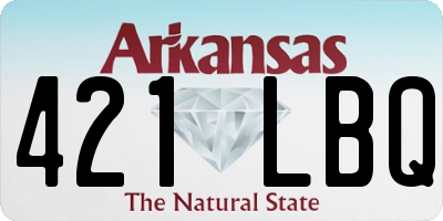 AR license plate 421LBQ