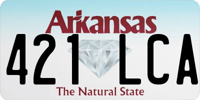 AR license plate 421LCA