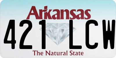 AR license plate 421LCW