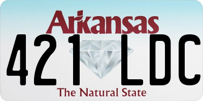 AR license plate 421LDC