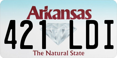 AR license plate 421LDI