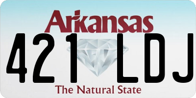 AR license plate 421LDJ
