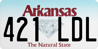 AR license plate 421LDL