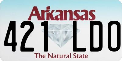 AR license plate 421LDO