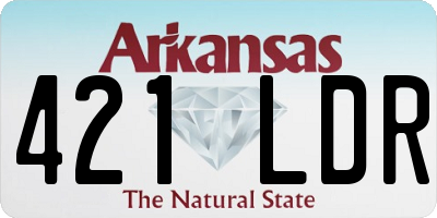 AR license plate 421LDR