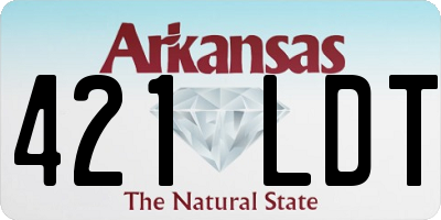 AR license plate 421LDT