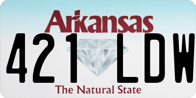 AR license plate 421LDW