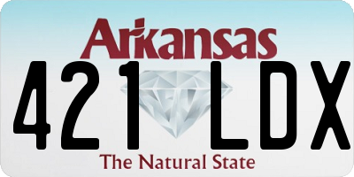 AR license plate 421LDX