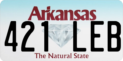 AR license plate 421LEB