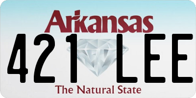 AR license plate 421LEE
