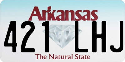 AR license plate 421LHJ