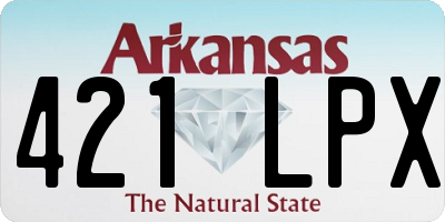 AR license plate 421LPX