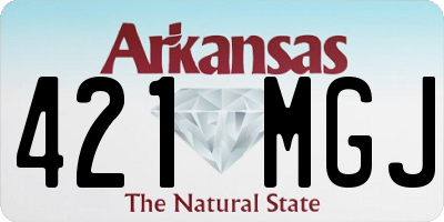 AR license plate 421MGJ
