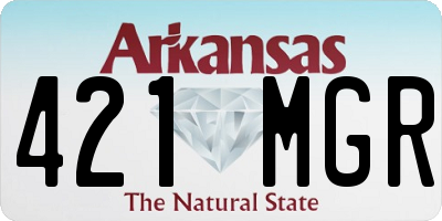 AR license plate 421MGR