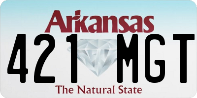 AR license plate 421MGT