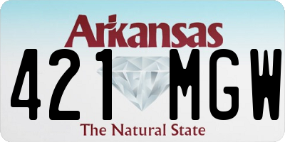 AR license plate 421MGW