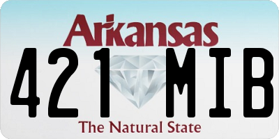 AR license plate 421MIB