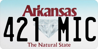AR license plate 421MIC