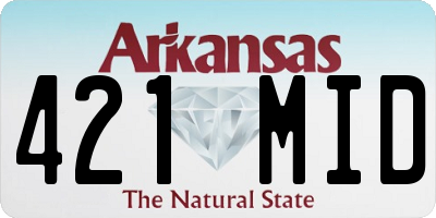 AR license plate 421MID