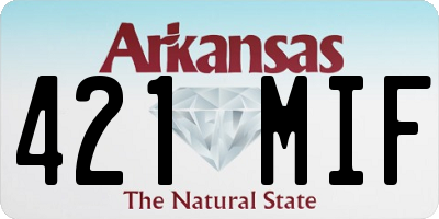 AR license plate 421MIF