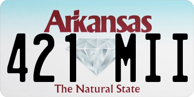 AR license plate 421MII