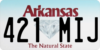 AR license plate 421MIJ