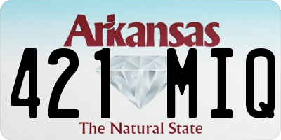 AR license plate 421MIQ