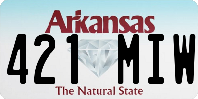 AR license plate 421MIW