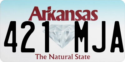 AR license plate 421MJA