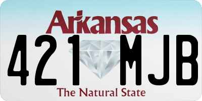 AR license plate 421MJB