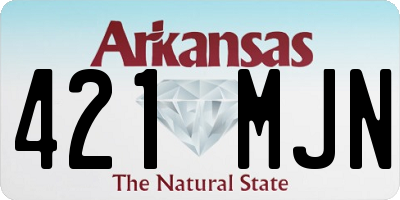 AR license plate 421MJN