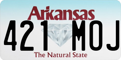 AR license plate 421MOJ
