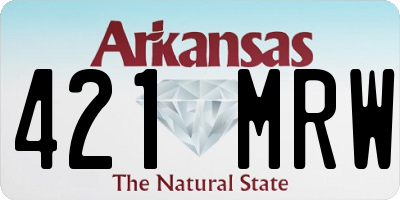 AR license plate 421MRW
