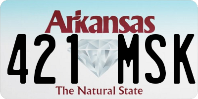 AR license plate 421MSK