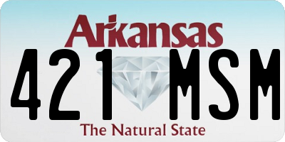 AR license plate 421MSM