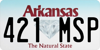 AR license plate 421MSP