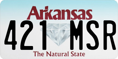 AR license plate 421MSR