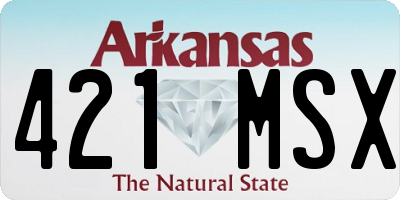 AR license plate 421MSX