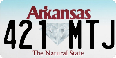 AR license plate 421MTJ