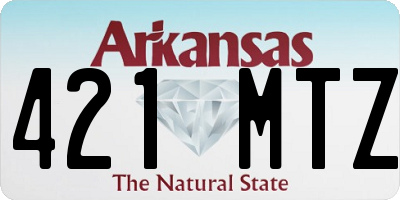AR license plate 421MTZ