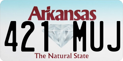 AR license plate 421MUJ