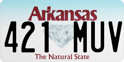 AR license plate 421MUV