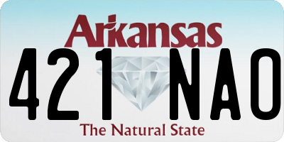 AR license plate 421NAO