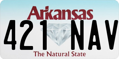 AR license plate 421NAV