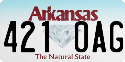 AR license plate 421OAG