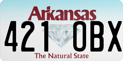 AR license plate 421OBX