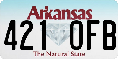 AR license plate 421OFB