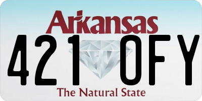 AR license plate 421OFY
